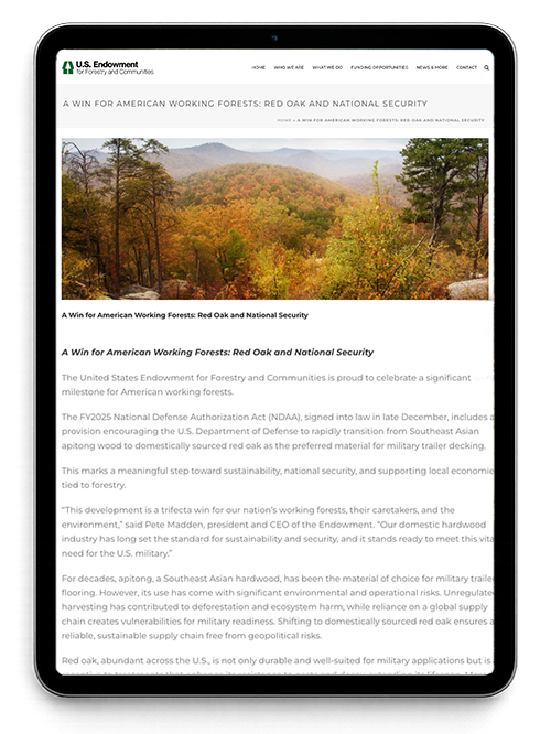 A Win for American Working Forests: Red Oak and National Security